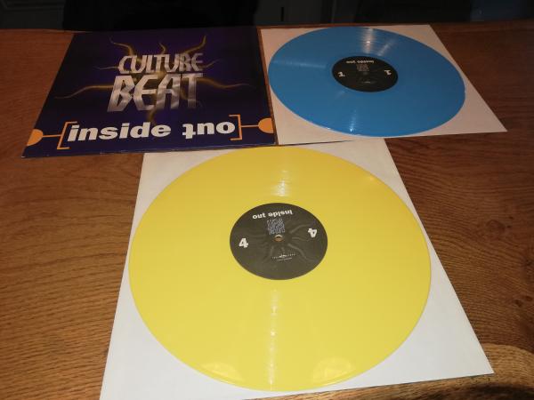 Culture Beat Inside Out 1995 Dance Pool – DANSAMP 2978 6 Promo Doppel LP Blaues und Gelbes Vinyl Europäische Pressung NM/VG+